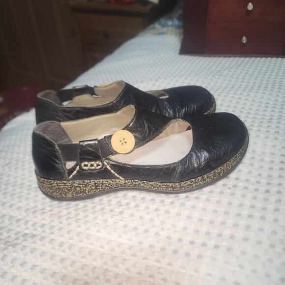 RIEKER EUC WOMENS SZ  37 EUR 6.5 LEATHER MARY JANE SHOES - Picture 1 of 8